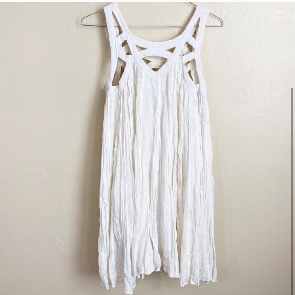 Free People White Strappy White Flowy Dress